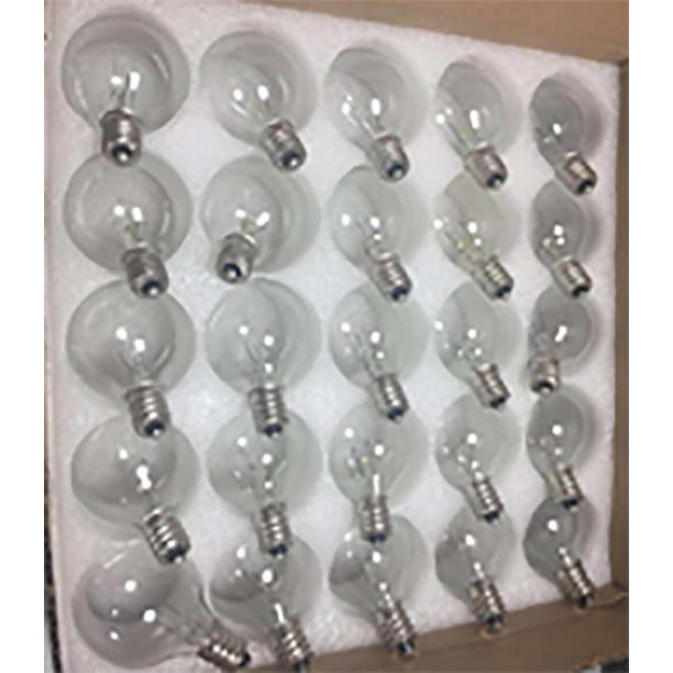 25Pcs LED G40 Replacement Bulbs 120V 5W 2700K LED Lighting Filament Light Bulbs